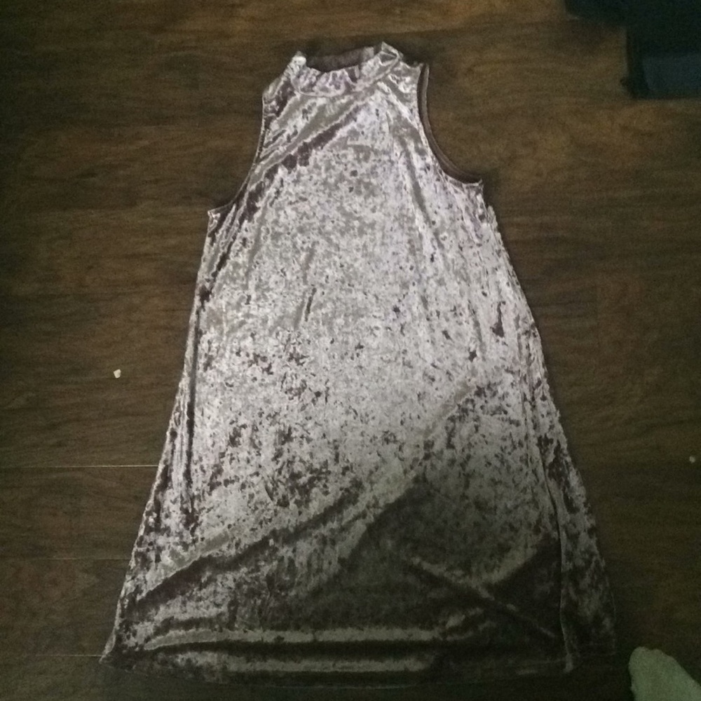 Purplish velvet dress